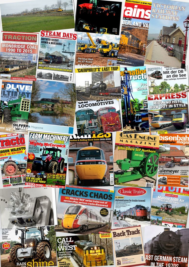 Trein Tractor Nostalgie etc boekjes tijdschrifte