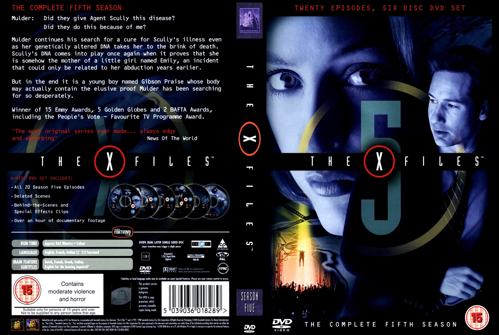 The X-Files seizoen 5 DVD9 versie