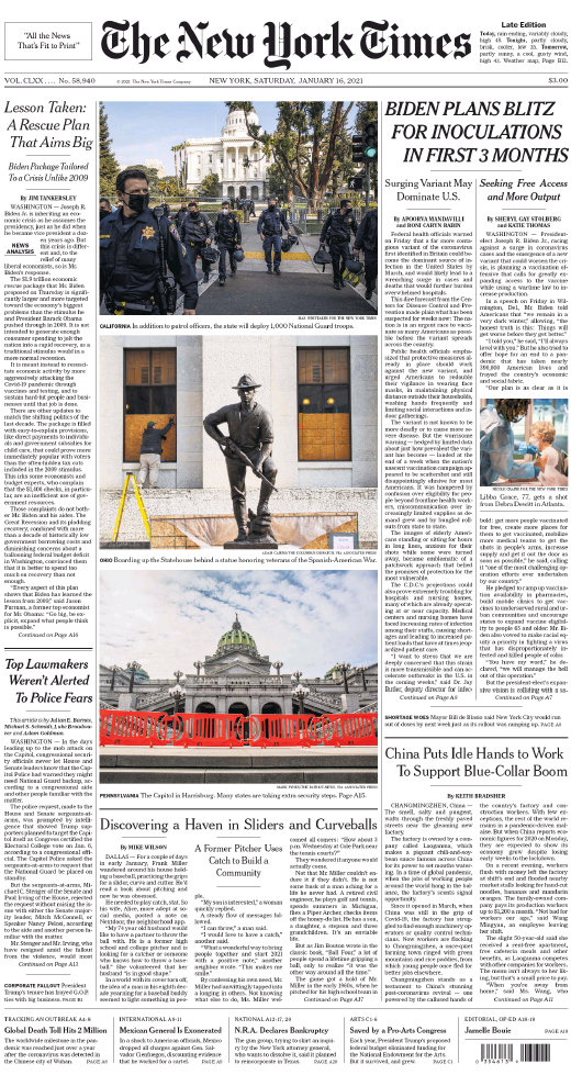 The New York Times - No. 58,940 [16 Jan 2021]