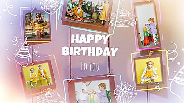 DaVinci Resolve Templates – Happy Birthday Photo Frames