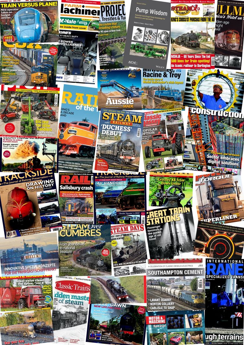 Trein Tractor Mechanisch Nostalgie etc boekjes tijdschriften