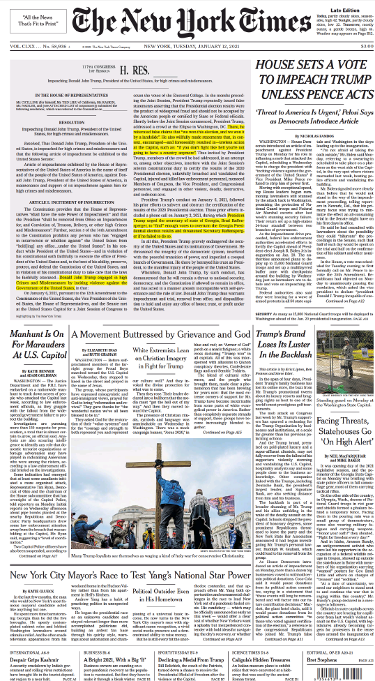 The New York Times - No. 58,936 [12 Jan 2021]