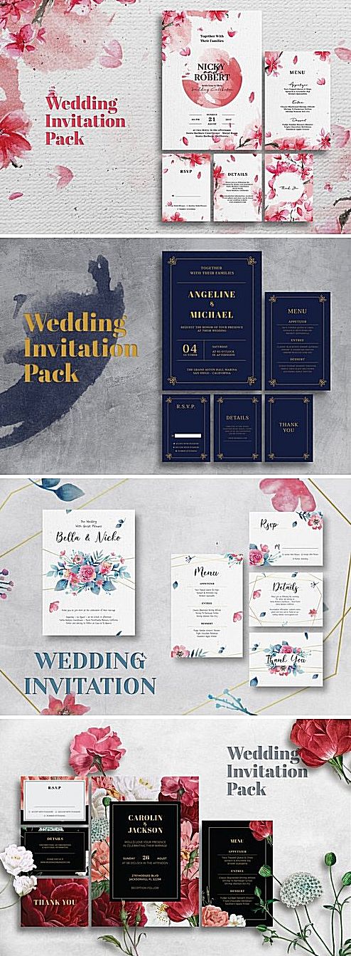 Photoshop - Minimalist Wedding Invitation Set