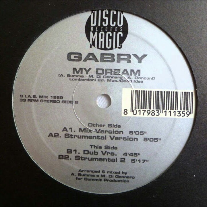 Gabry - My Dream (Vinyl, 12'') Discomagic Records (MIX 1269) Italy (1996) flac
