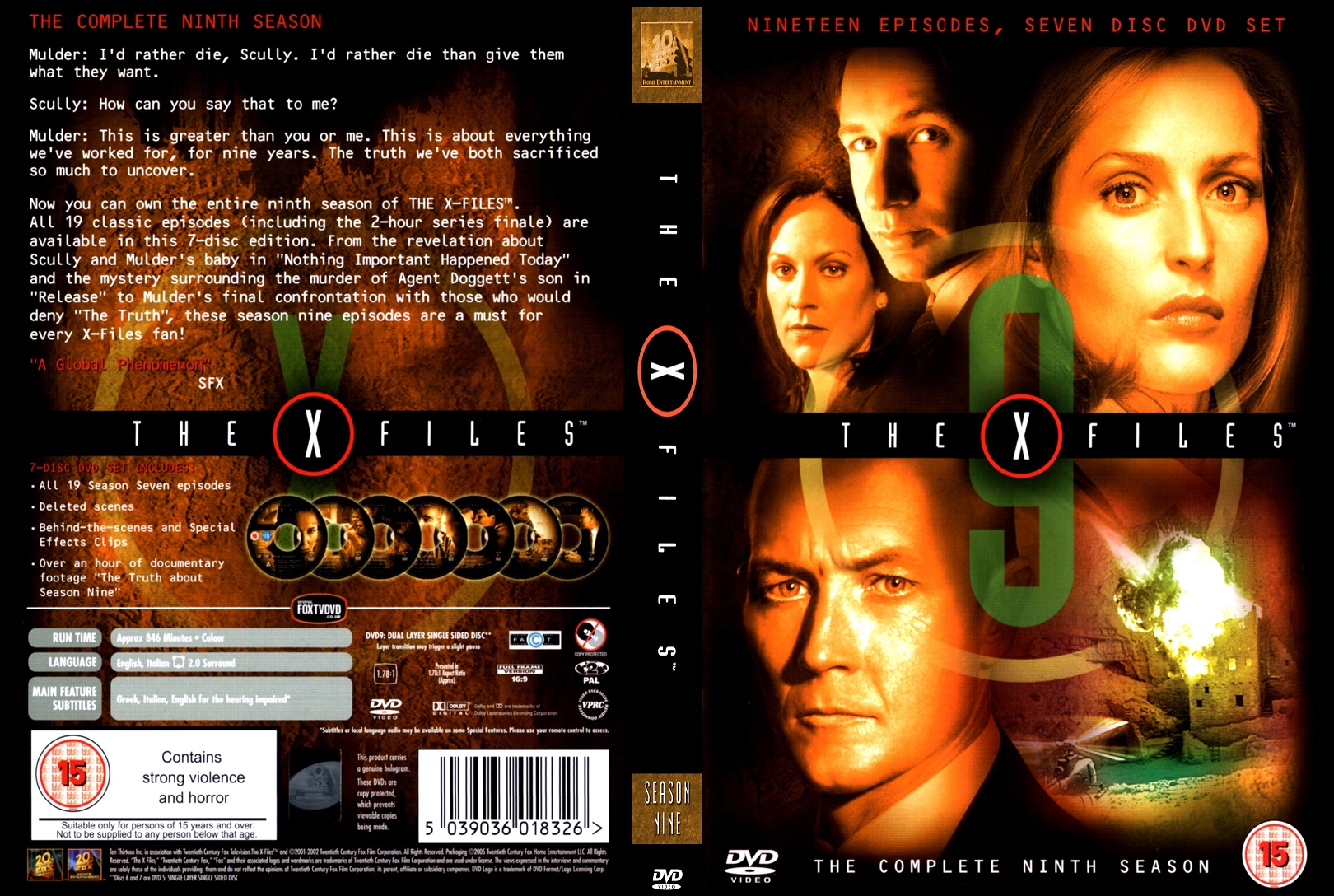 The X-Files seizoen 9 DVD9 versie