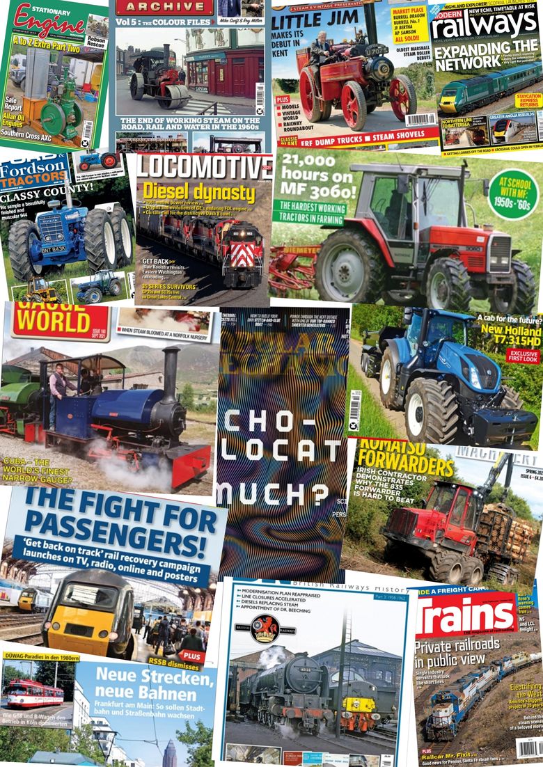 Trein Tractor Nostalgie etc boekjes tijdschriften