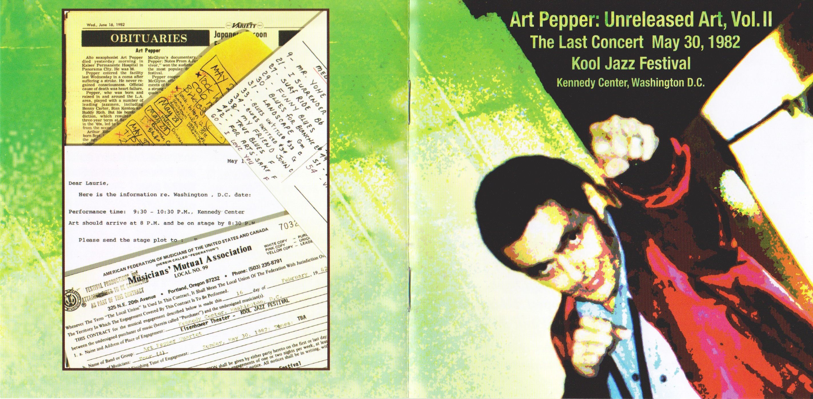Art Pepper Unreleased Art Vol 2 The Last Concert May 30, 1982