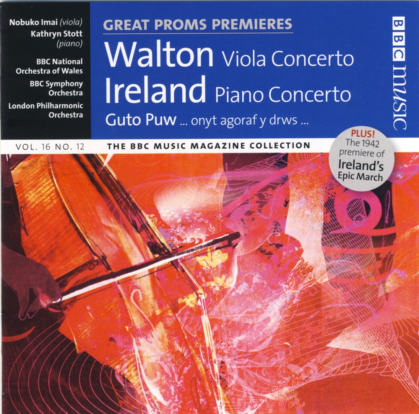 Great Proms Premieres Walton Viola Concerto - Ireland PC Guto Puw