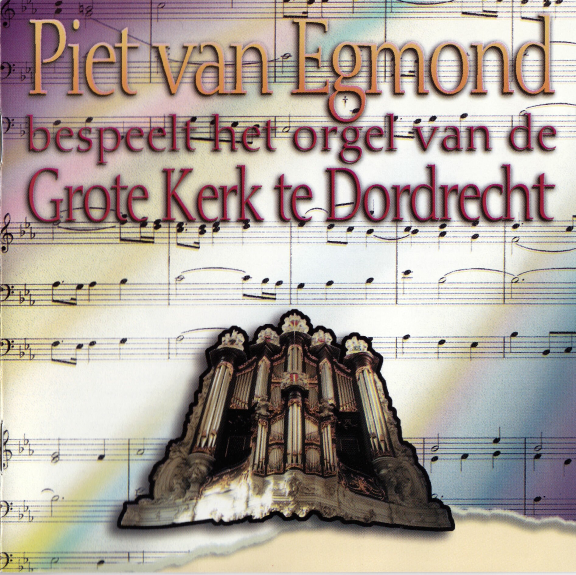 Piet van Egmond bespeelt het orgel van de Grote Kerk te Dordrecht