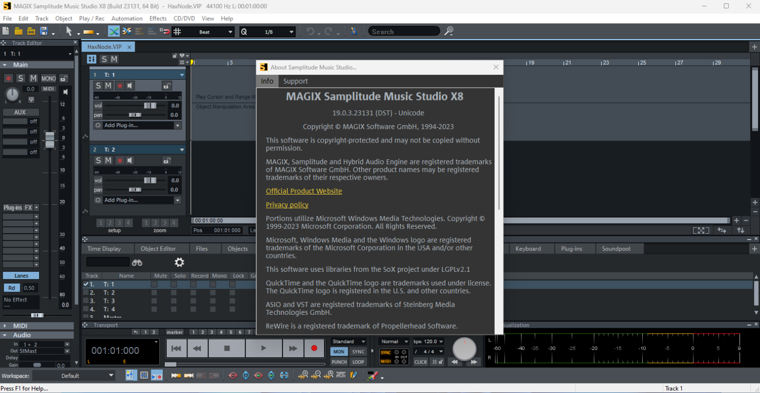 MAGIX Samplitude Music Studio X8