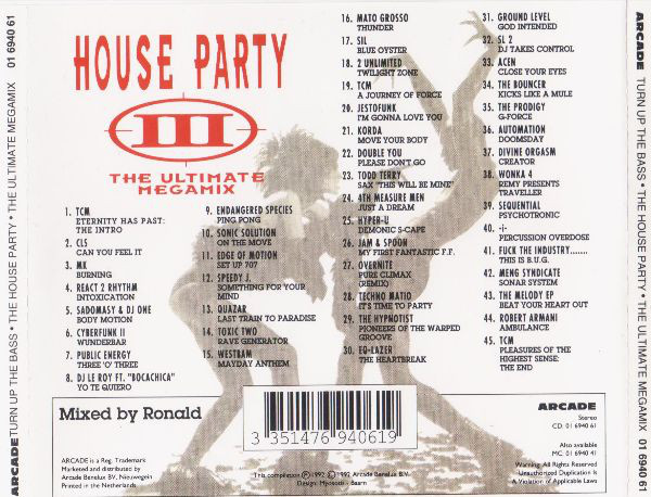 REPOST House Party III - The Ultimate Megamix (1992) wav+mp3
