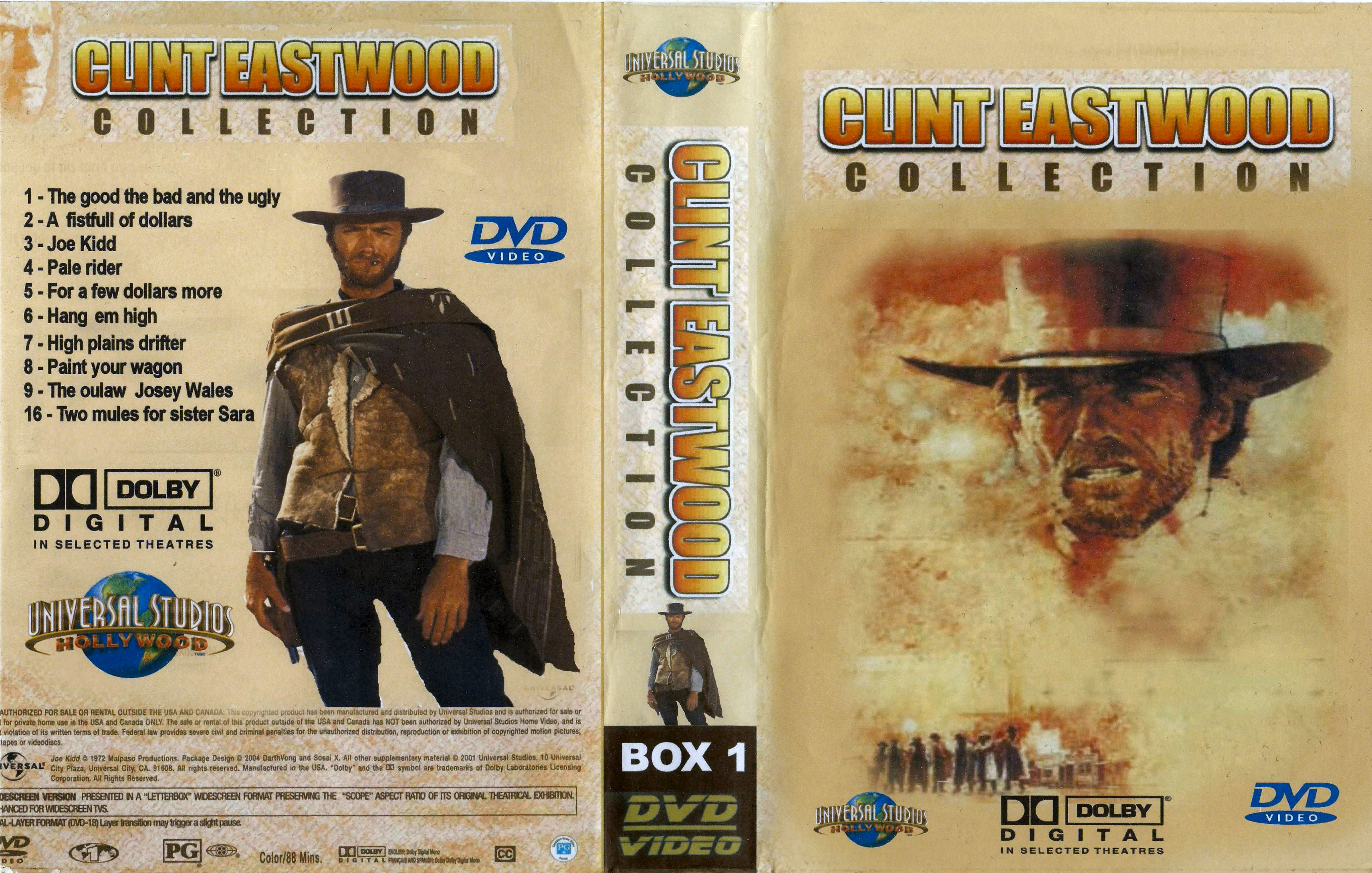 Clint Eastwood Collectie Box 1 DvD 6 van 10
