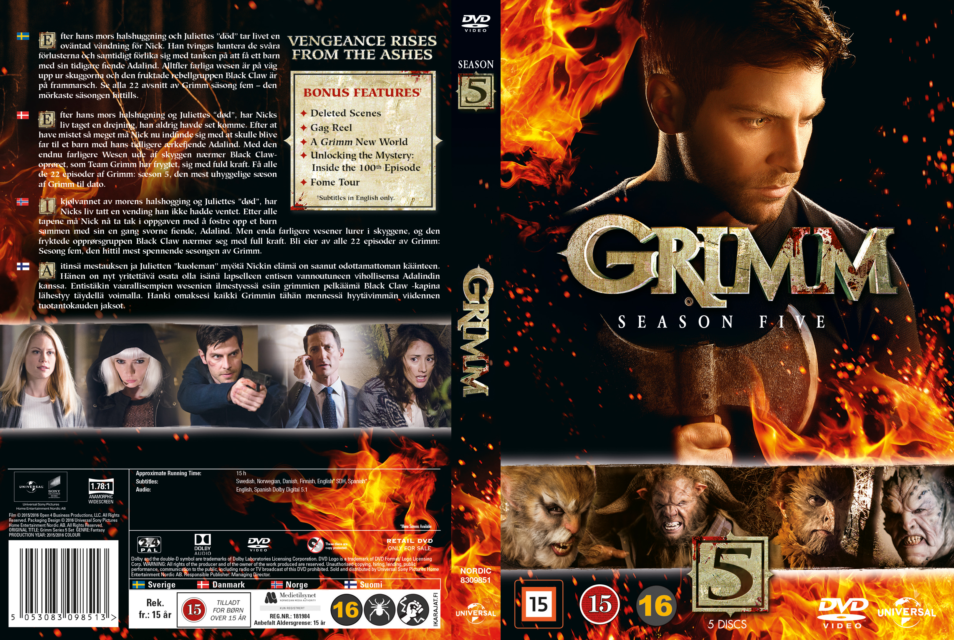 Grimm Seizoen 5 Dvd 1 van 7 (2015-2016)