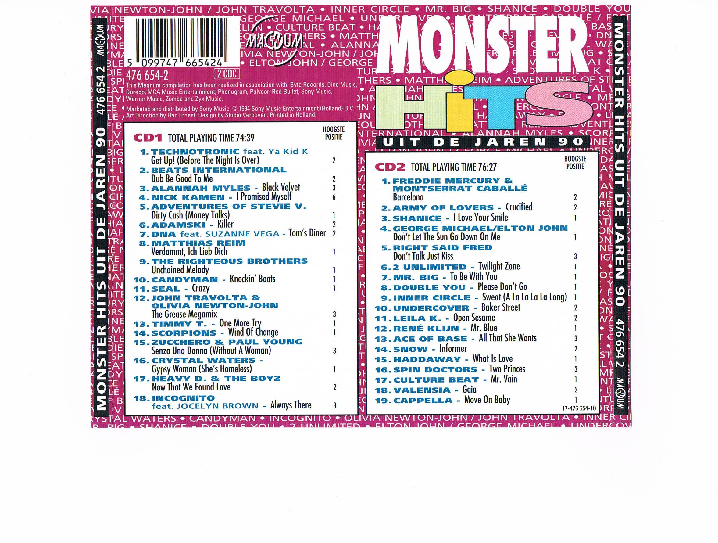 Monster Hits Jaren 90 - CD 2