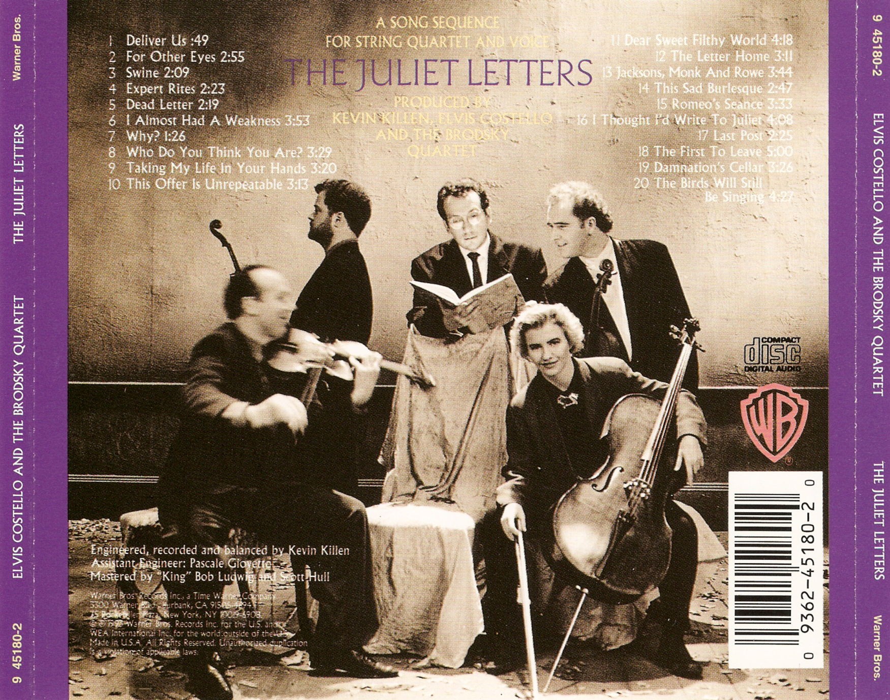 Elvis Costello & The Brodsky Quartet The Juliet Letters 1993 2006