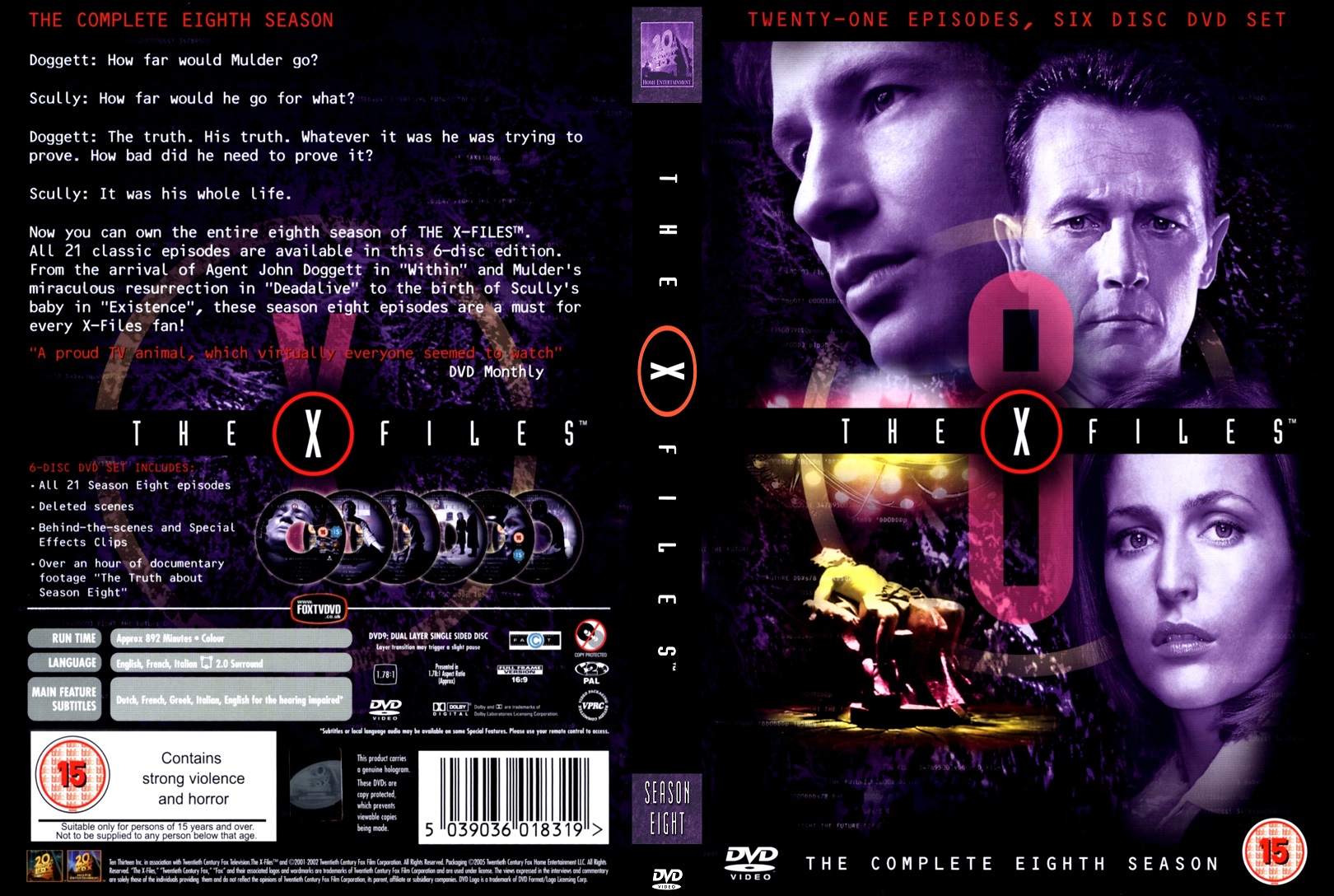 The X-Files seizoen 8 DVD9 versie