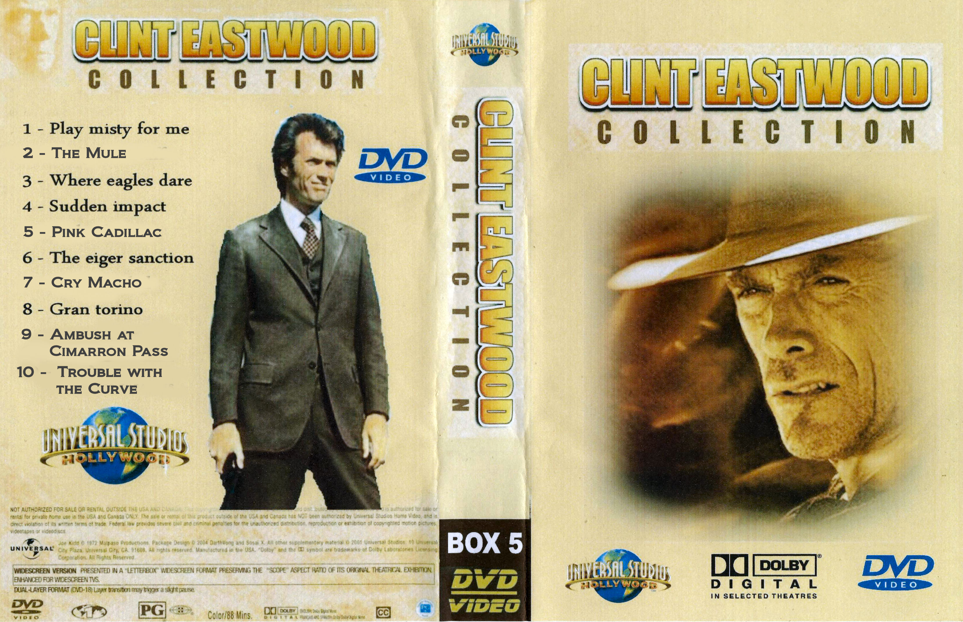 Clint Eastwood Collectie Box 5 DvD 1 van 10
