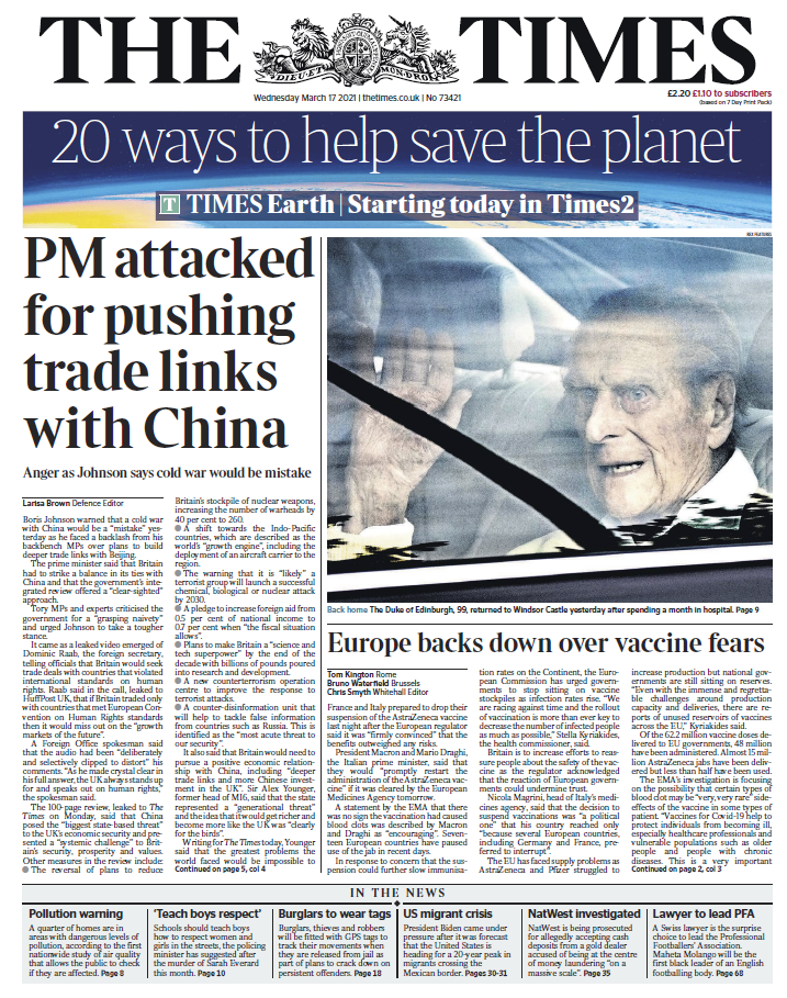 The Times - No. 73,421 [17 Mar 2021]