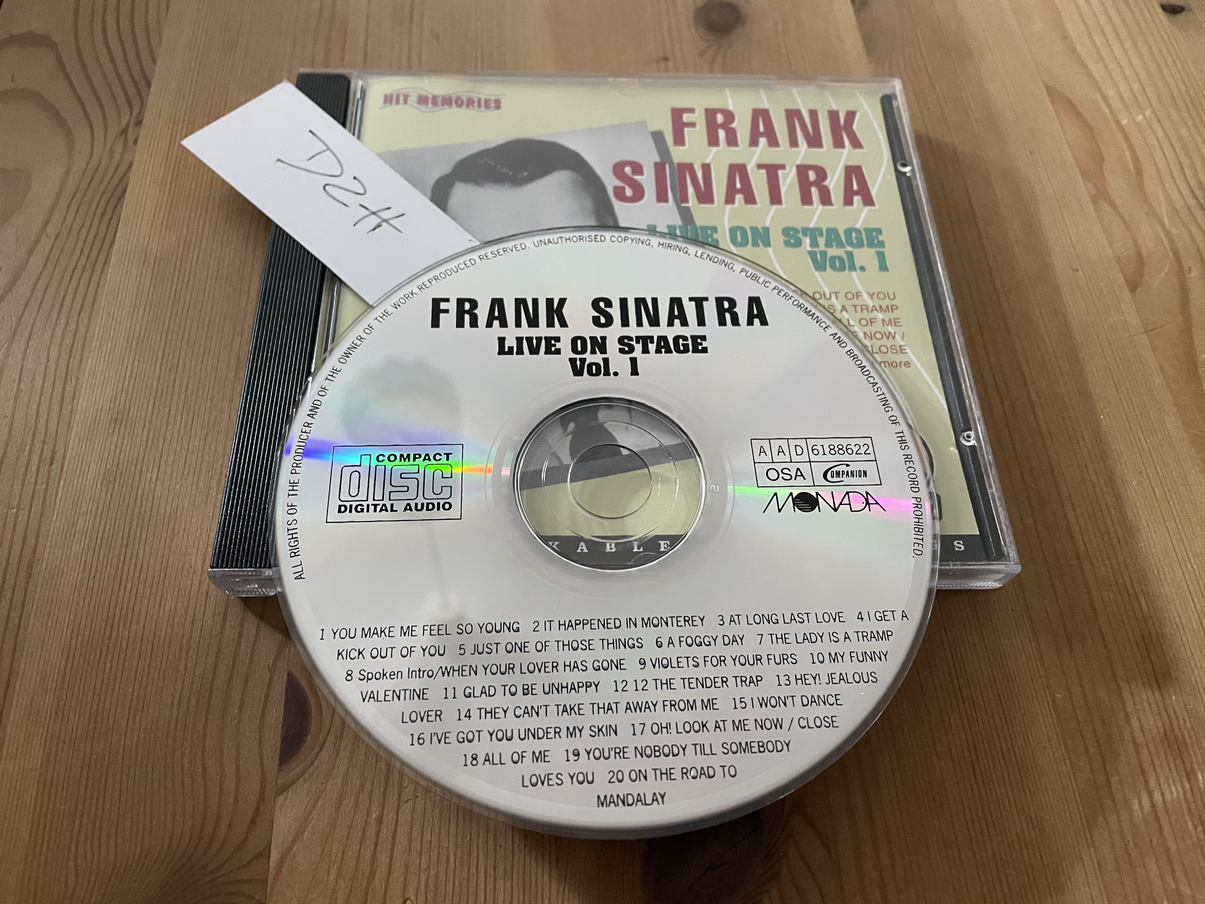 Frank Sinatra-Live On Stage Vol.1-CD-2003-D2H