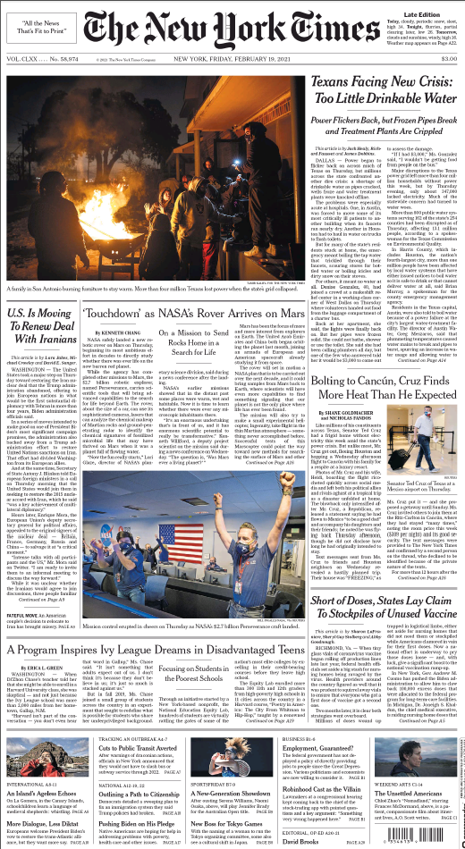 The New York Times - No. 58,974 [19 Feb 2021]