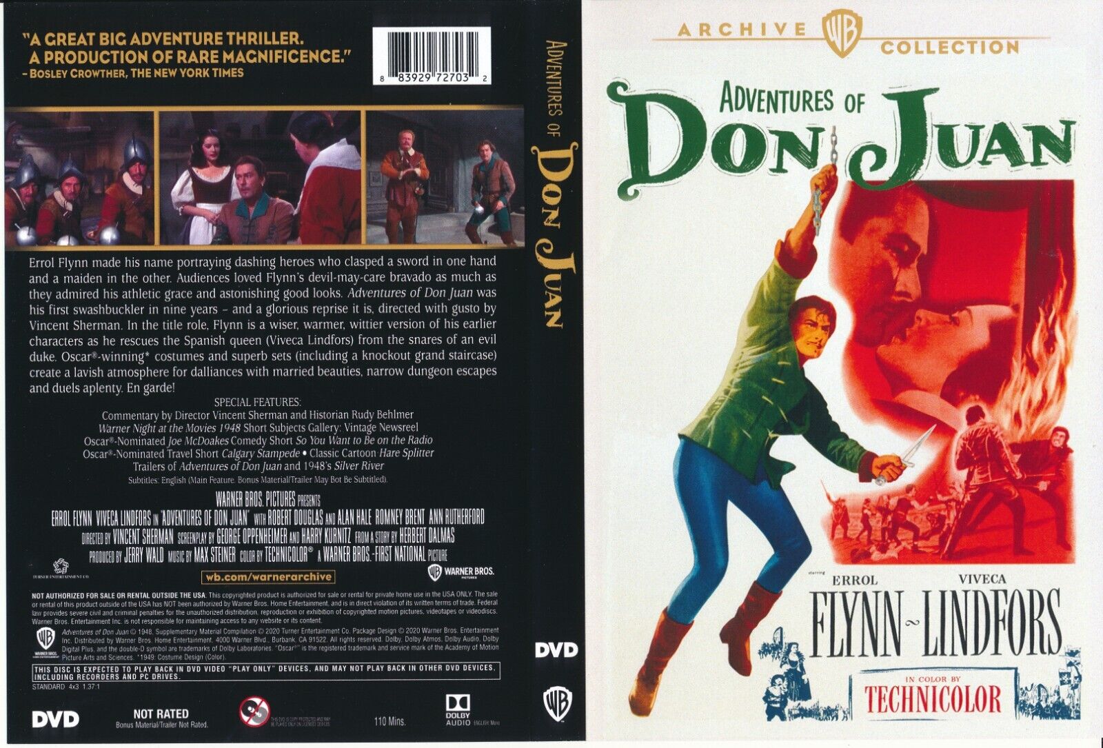 Errol Flynn Collectie DvD 18 van 24 - The adventures of Don Juan 1948