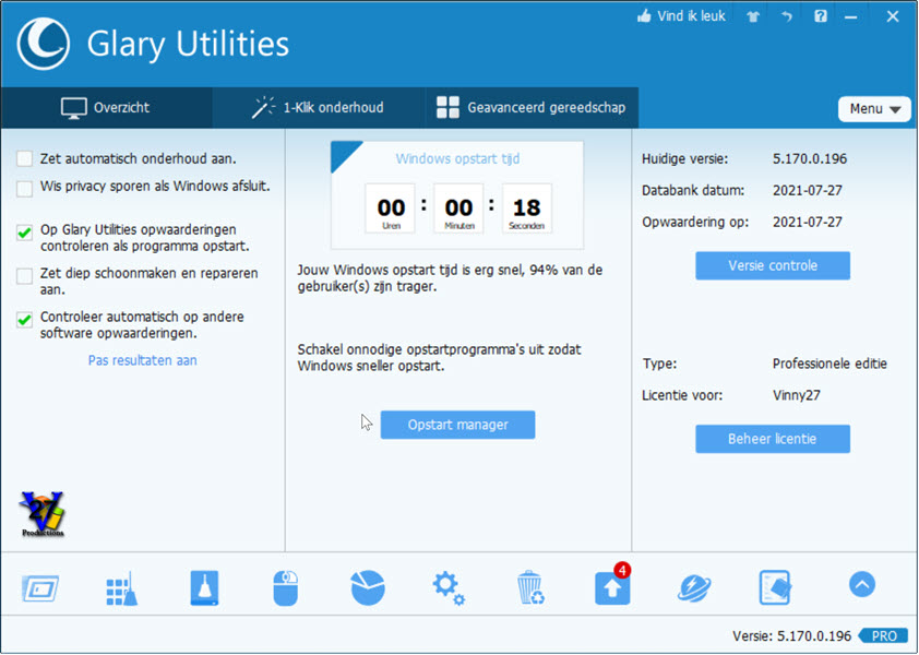 Glary Utilities Pro Toolbox - Download altijd de laatste versie [Unattended] by Vinny27