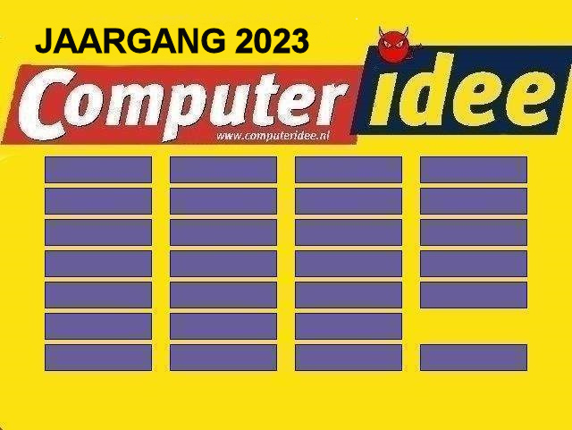 Computer Idee Jaargang 2023 Menu
