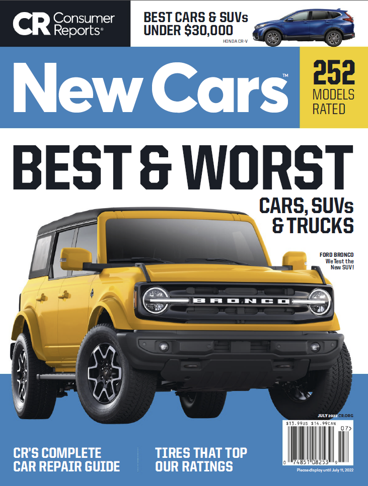 Consumer Reports New Cars Best & Worst - July 2022