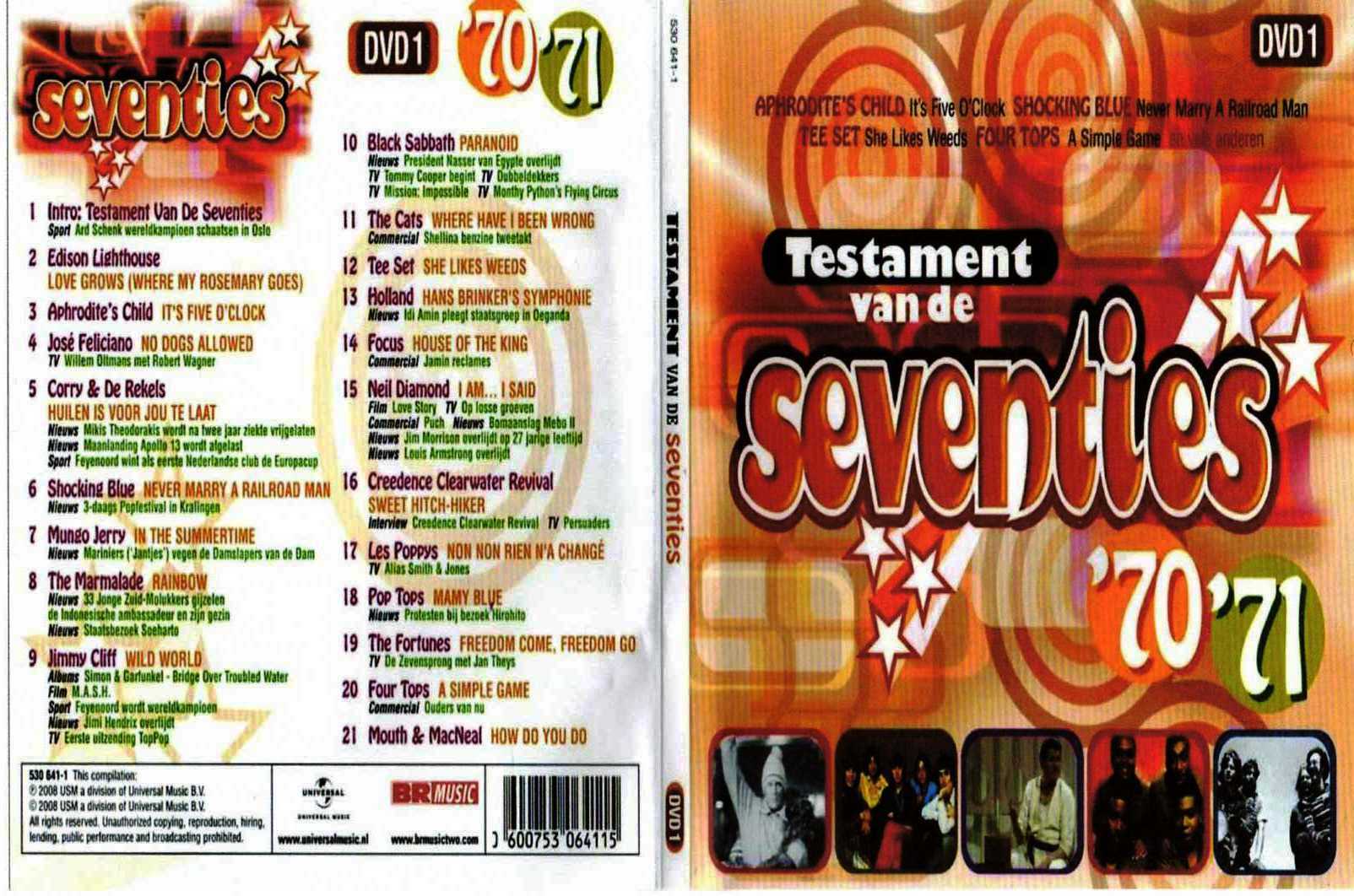 Testament van de seventies (5 x DVD 5 & 10 CD`s)