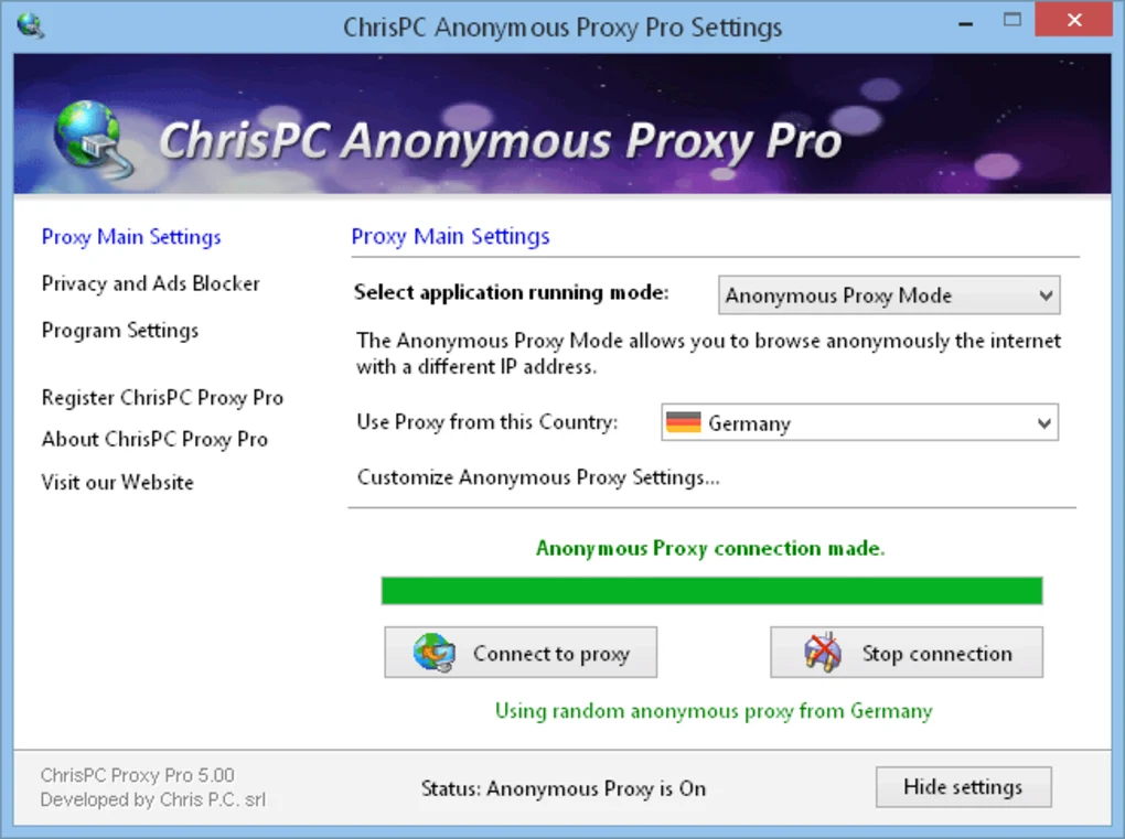 ChrisPC Anonymous Proxy Pro 9.23.1005
