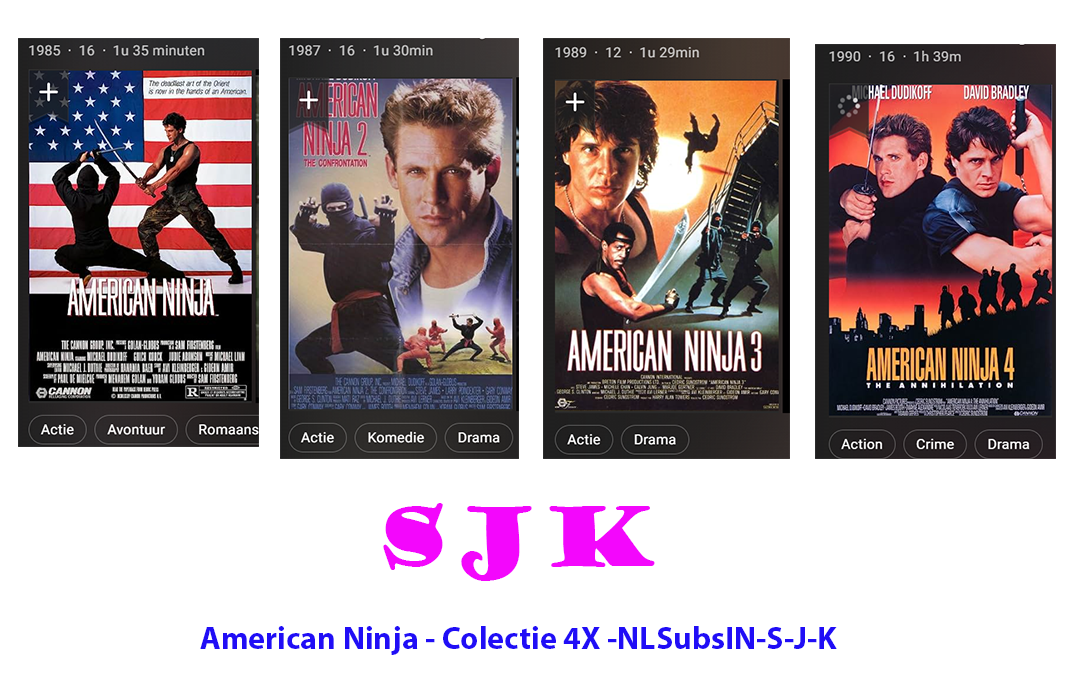 American Ninja - Colectie 4X -NLSubsIN-S-J-K nzb files