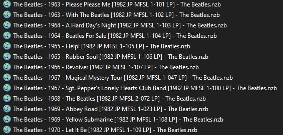 The Beatles 13 albums - MFSL LP rips - Dynamic Range 11 & 12