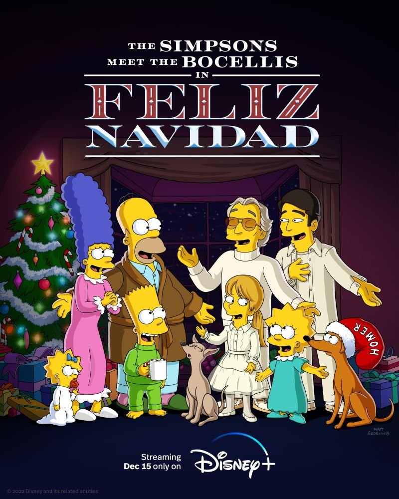 The Simpsons meet the Bocellis in Feliz Navidad 2022 2160p
