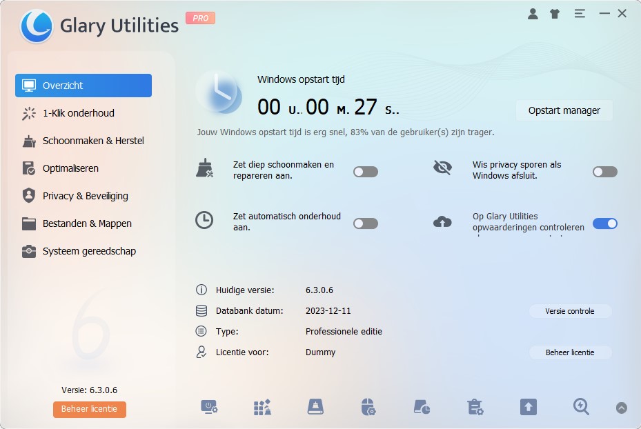 Update en full install Glary Utilities Pro 6.3.0.6 Multilingual