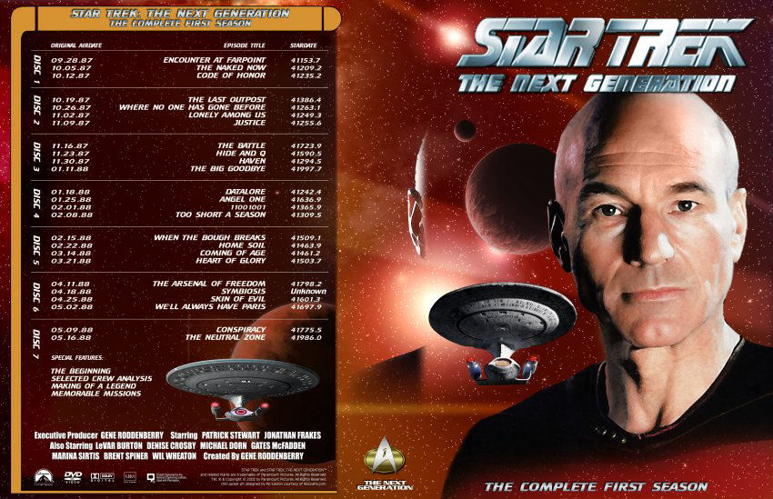 Star Trek The next generation Seizoen 1 DvD 7 (1987-1994) finale