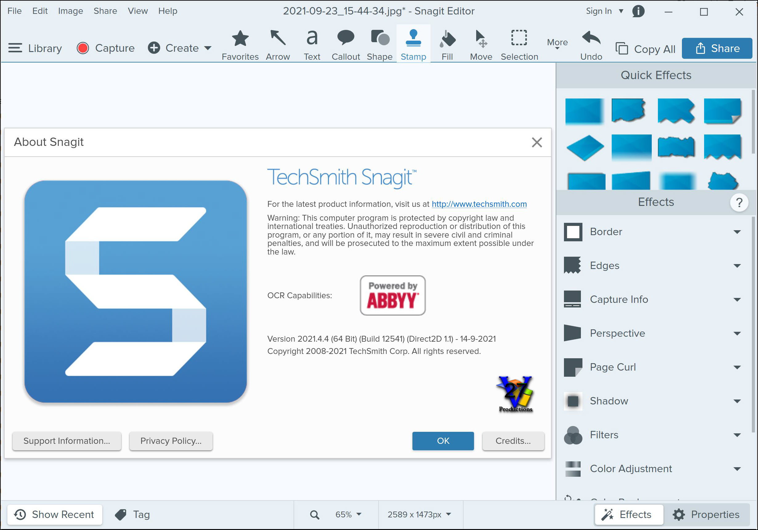 TechSmith Snagit v2021.4.4 Build 12541 [x64] [Unattended] by Vinny27