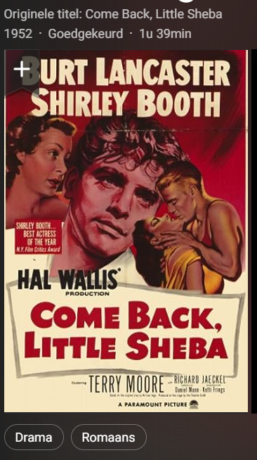 Come Back Little Sheba 1952 1080p WEBRip x265 S-J-K-NLSubs
