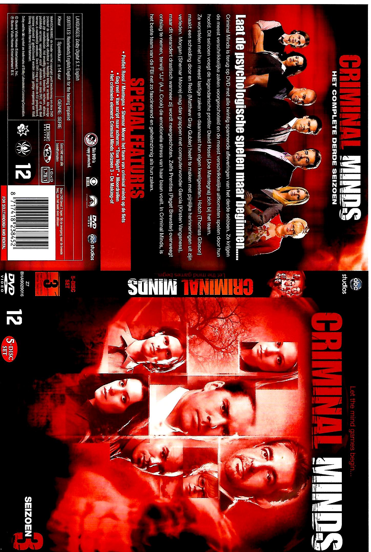 Criminal Minds Seizoen 3 DVD9 vertzie