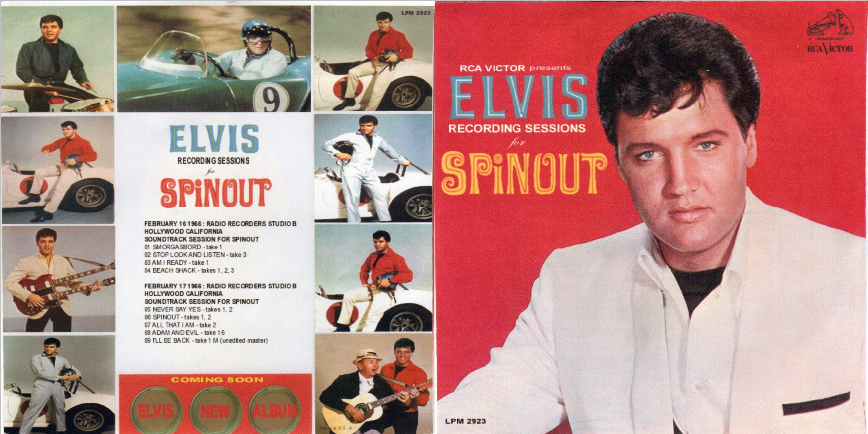 Elvis Presley - Recording Sessions For Spinout [CMT Star LPM2923]