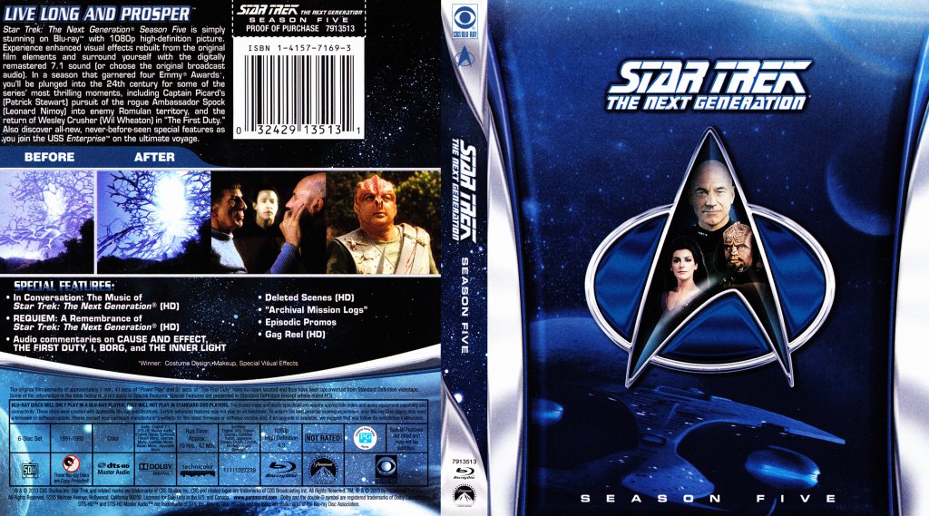 Star Trek TNG seizoen 5 Blu-Ray 1