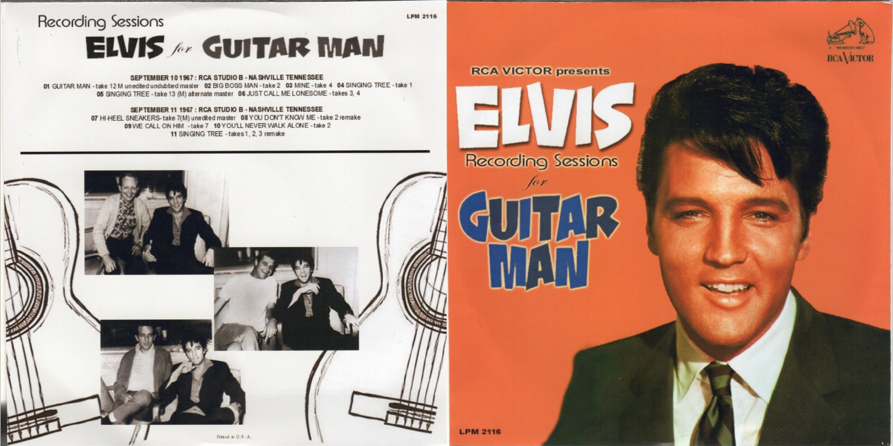 Elvis Presley - Recording Sessions For Guitar Man [CMT Star LPM2116]