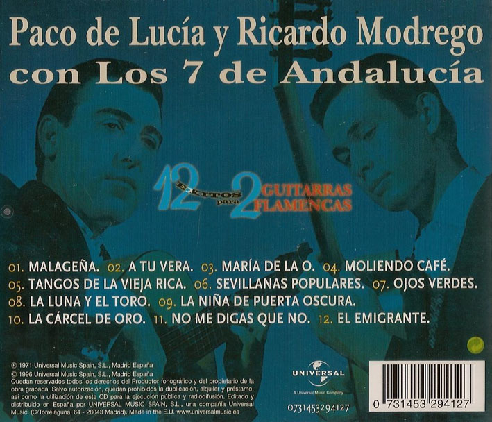 Paco De Lucía Y Ricardo Modrego - Con Los 7 De Andalucía