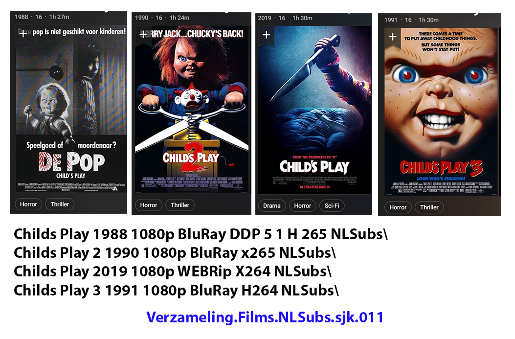 Childs Play - Colectie 4x NLSubs