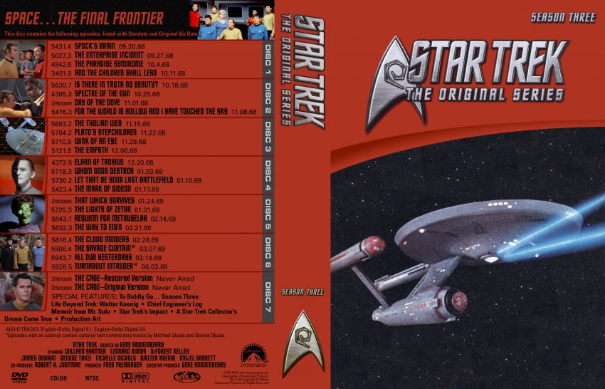 Star Trek The Orginal Series Seizoen 3 DvD 7 Finale(1966-1988)