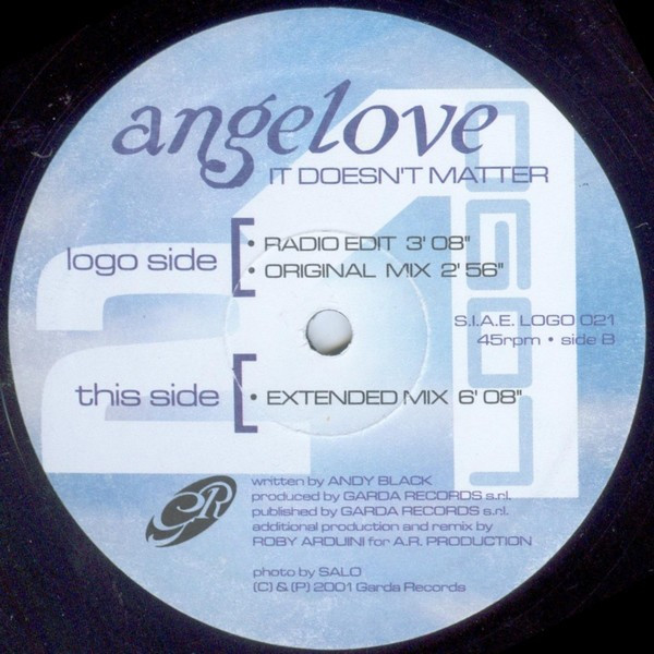 Angelove - It Doesn't Matter (2001) Logo Records (12'')