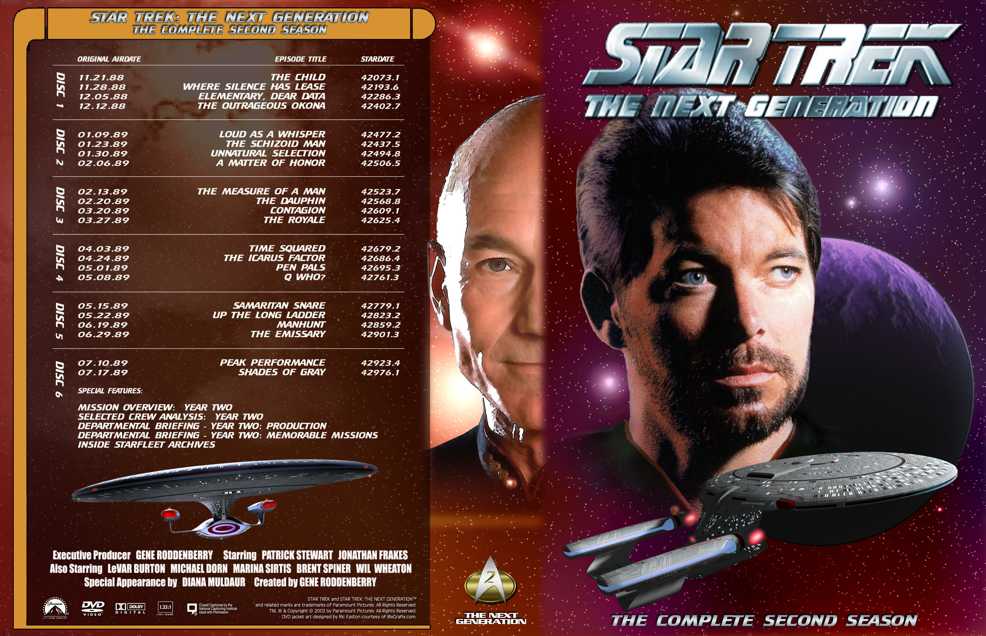 Star Trek The next generation Seizoen 2 DvD 3(1987-1994)