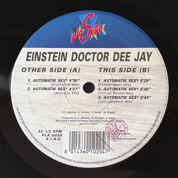 Einstein Doctor Dee Jay - Automatik Sex (Remix)-(PLA 3020)-VINYL-1994