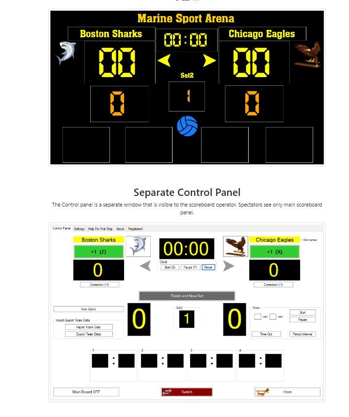 Eguasoft Volleyball Scoreboard 3.5.1.0