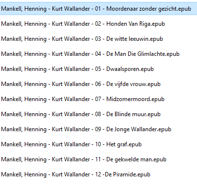 Henning Mankell - Wallander serie