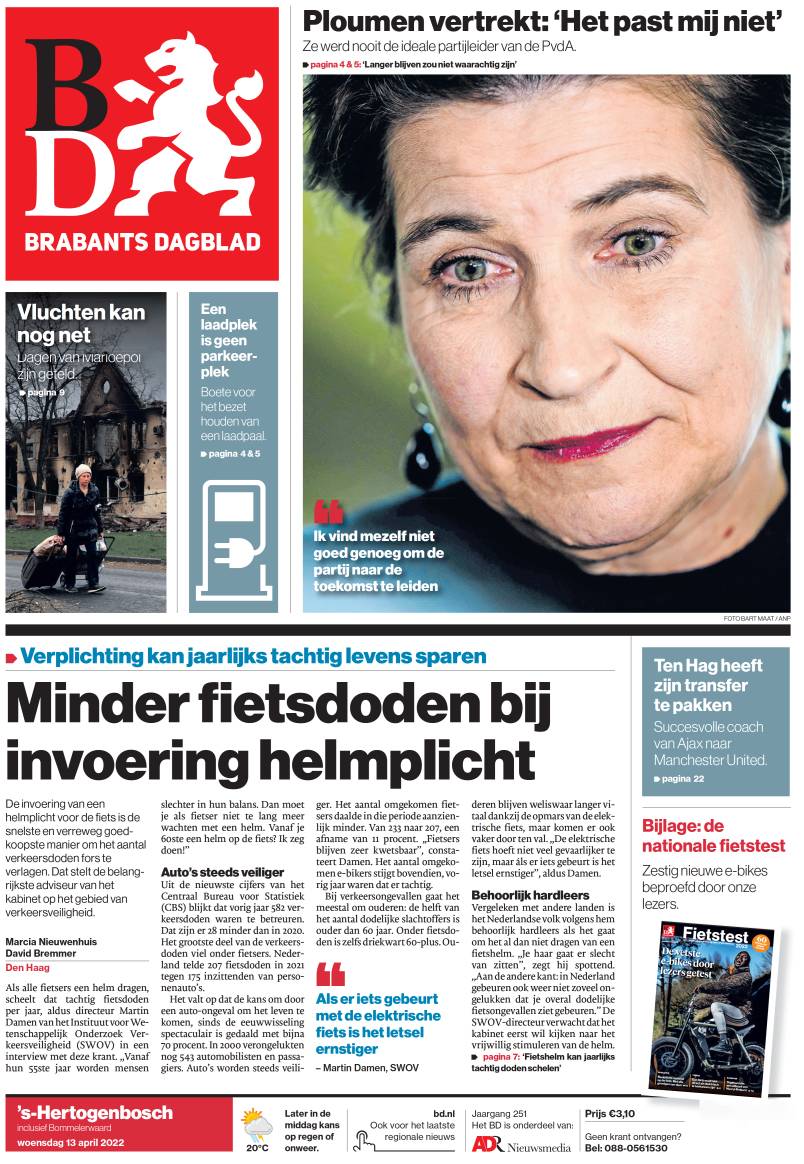 Brabants Dagblad + Bijlage Fietstest - 13-04-2022